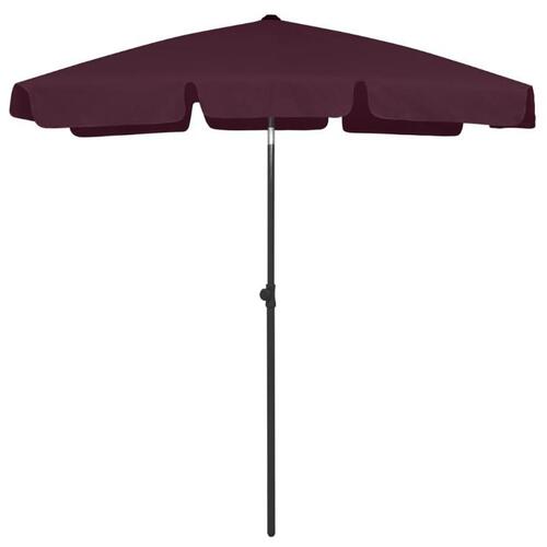 Strandparasol 180x120 cm bordeauxrød