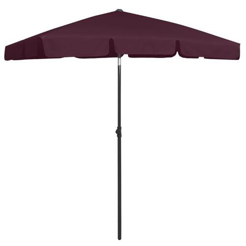 Strandparasol 180x120 cm bordeauxrød
