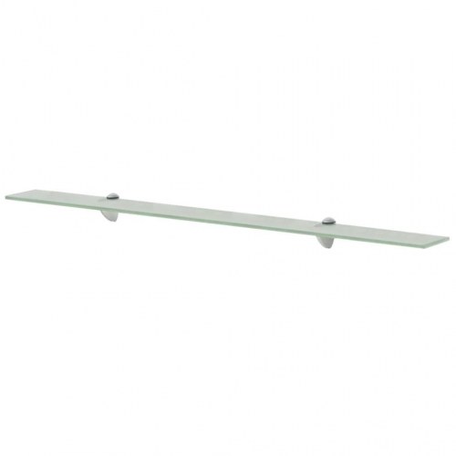 Svævehylder 2 stk. 100 × 20 cm - hærdet glas 8 mm, matteret