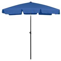 Strandparasol 180x120 cm azurblå