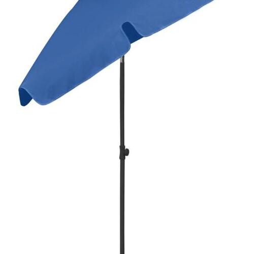 Strandparasol 180x120 cm azurblå
