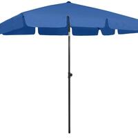 Strandparasol 200x125 cm azurblå