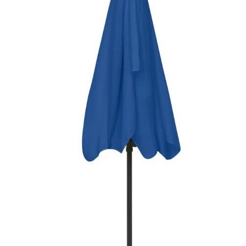 Strandparasol 200x125 cm azurblå