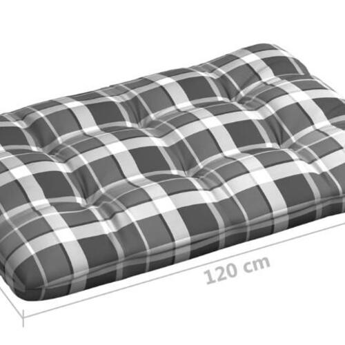 Pallehynde 120x80x12 cm stof gråternet