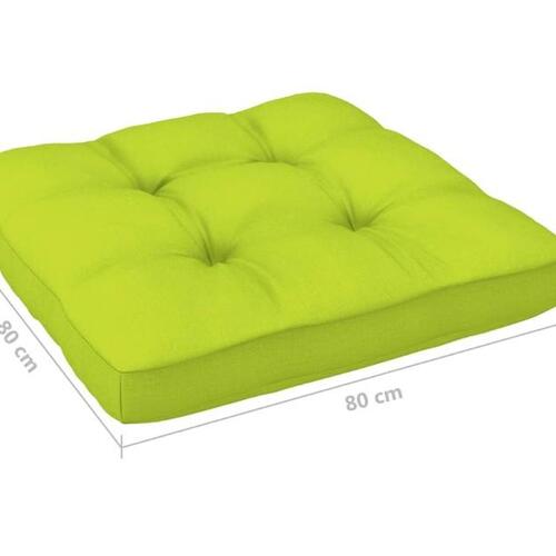Pallehynde 80x80x12 cm stof lysegrøn