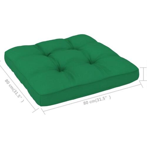 Pallehynde 80x80x12 cm stof grøn