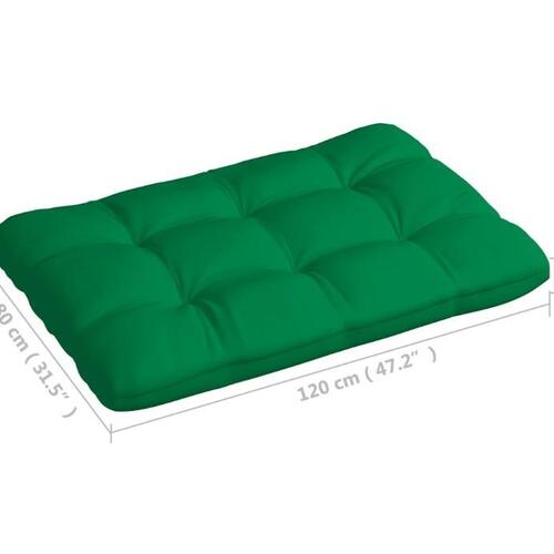 Pallehynde 120x80x12 cm stof grøn