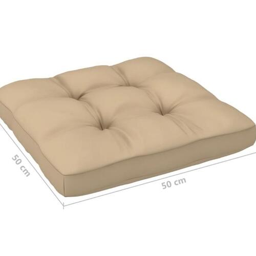 Pallehynde 50x50x12 cm stof beige