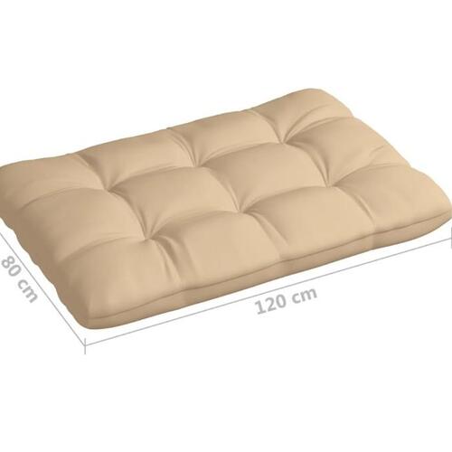 Pallehynde 120x80x12 cm stof beige