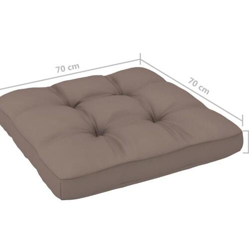 Pallehynde 70x70x12 cm stof gråbrun