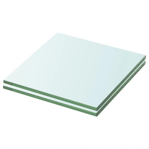 Hylder 2 stk. glaspanel 20 x 15 cm klar