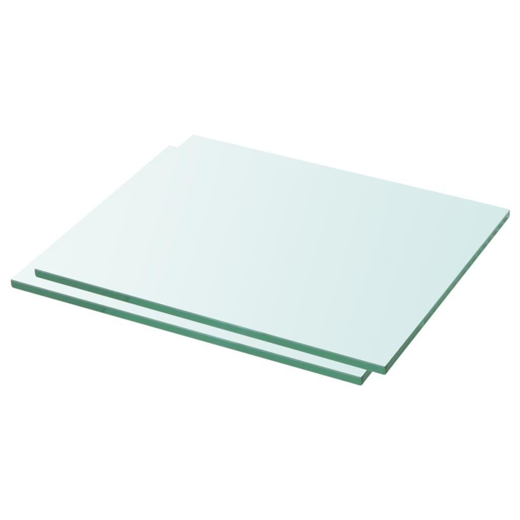 Hylder 2 stk. glaspanel 30 x 20 cm klar