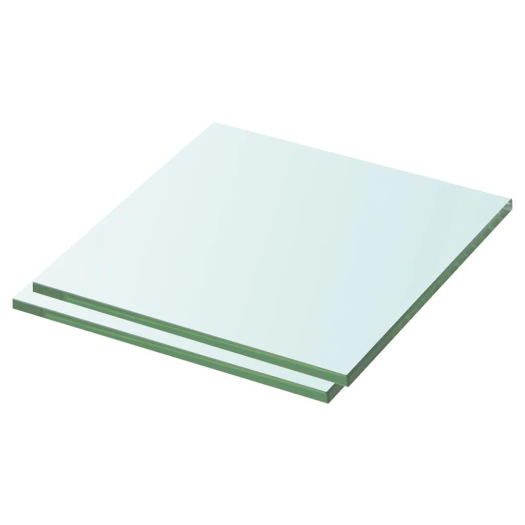 Hylder 2 stk. glaspanel 30 x 25 cm klar
