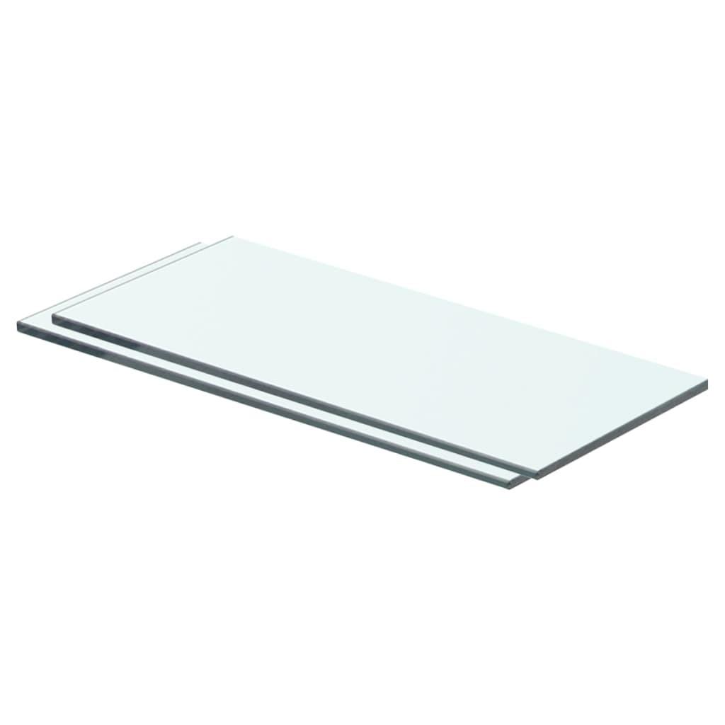 Hylder 2 stk. glaspanel 40 x 12 cm klar