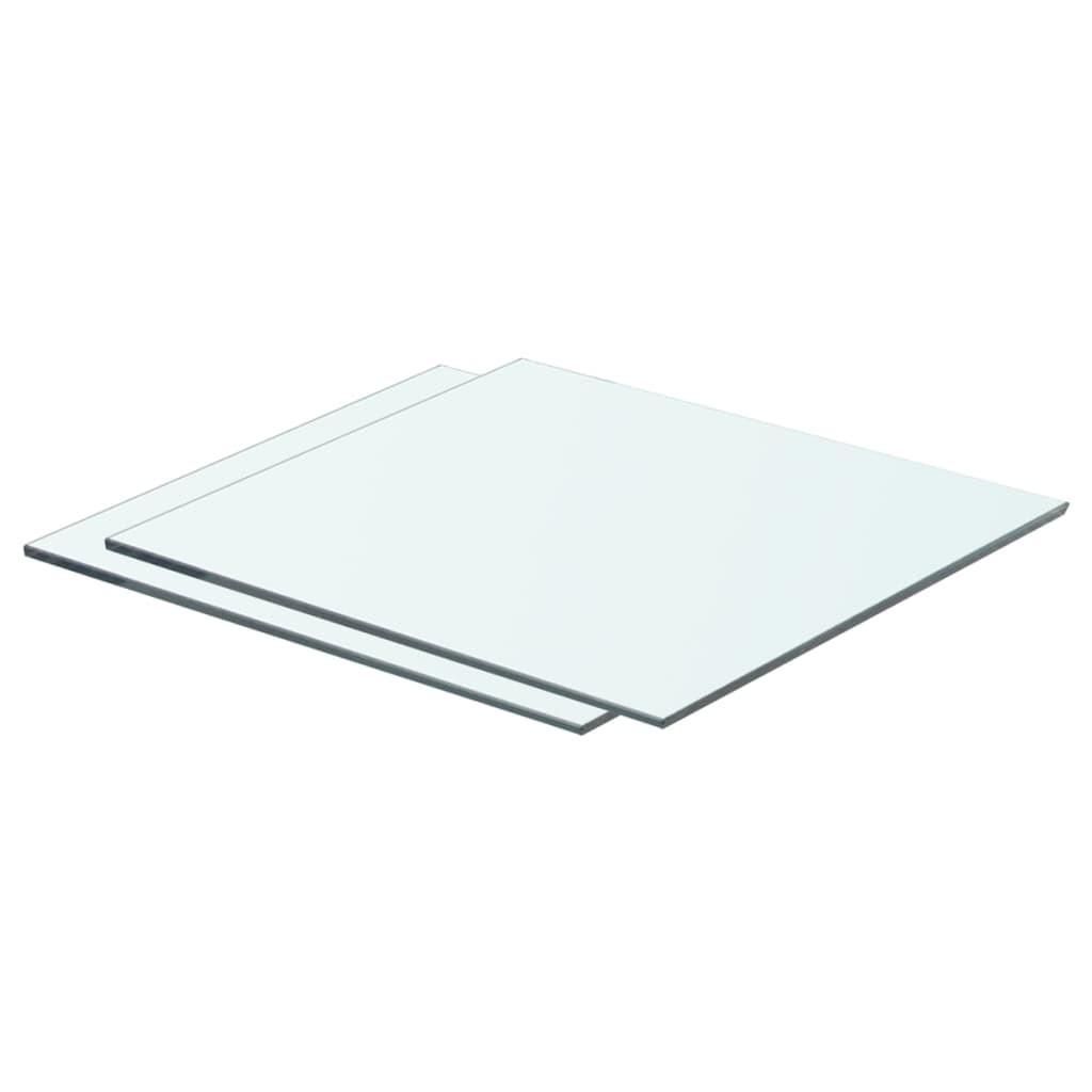 Hylder 2 stk. glaspanel 40 x 30 cm klar billede