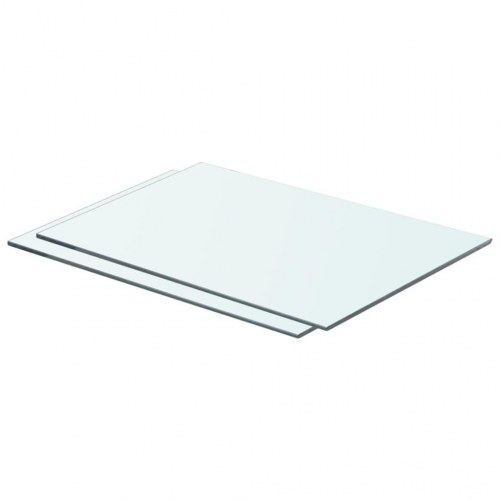 Hylder i hærdet glas - 2 stk. 50 × 30 cm, klar