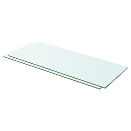 Hylder 2 stk. glaspanel 60 x 20 cm klar