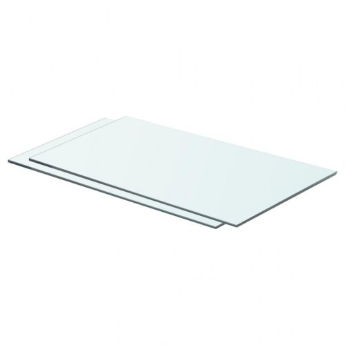 Hylder 2 stk. i hærdet glas 60 × 30 cm - klar