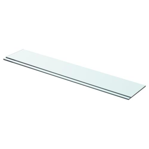 Hylder 2 stk. glaspanel 70 x 12 cm klar