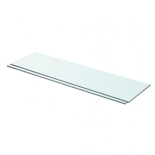 Glashylder 2 stk. - klar hærdet glas 70 × 20 cm