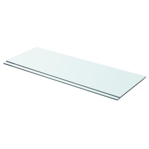 Hylder - 2 stk. glaspanel 70 × 25 cm, klar