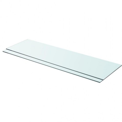 Hylder - 2 stk. glaspanel 90 × 25 cm, klar
