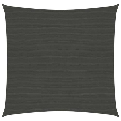 Solsejl 6x6 m 160 g/m² HDPE antracitgrå