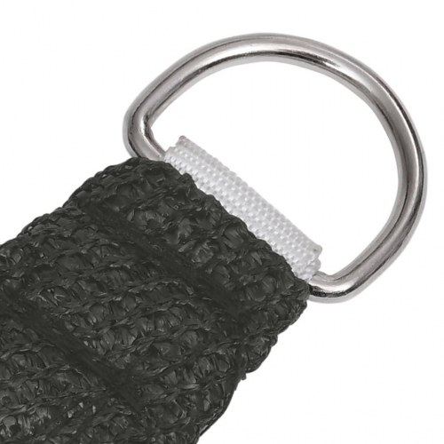 Solsejl 7 × 7 m i HDPE - antracitgrå, firkantet