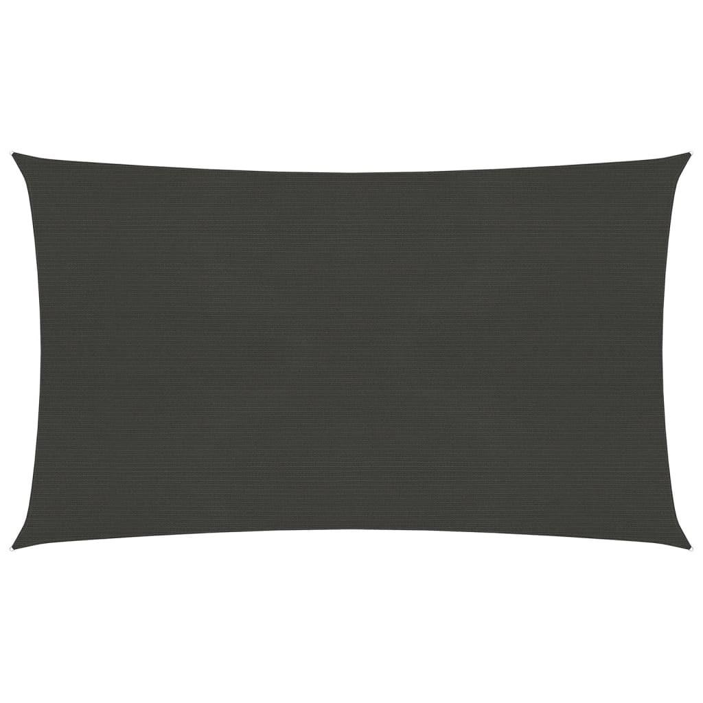 Solsejl 160 g/m² 6x8 m HDPE antracitgrå billede