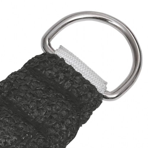 Solsejl 6×8 m - HDPE 160 g/m², antracitgrå rektangulær