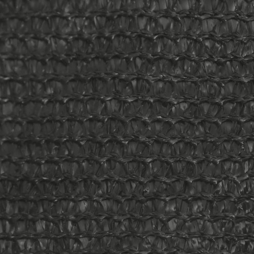 Solsejl 6×8 m - HDPE 160 g/m², antracitgrå rektangulær