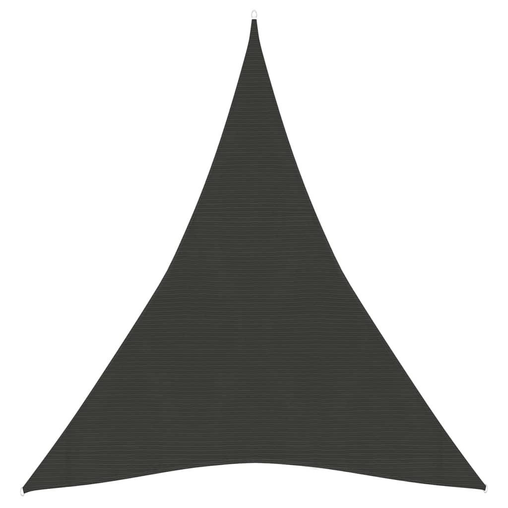 Solsejl 160 g/m² 3x4x4 m HDPE antracitgrå