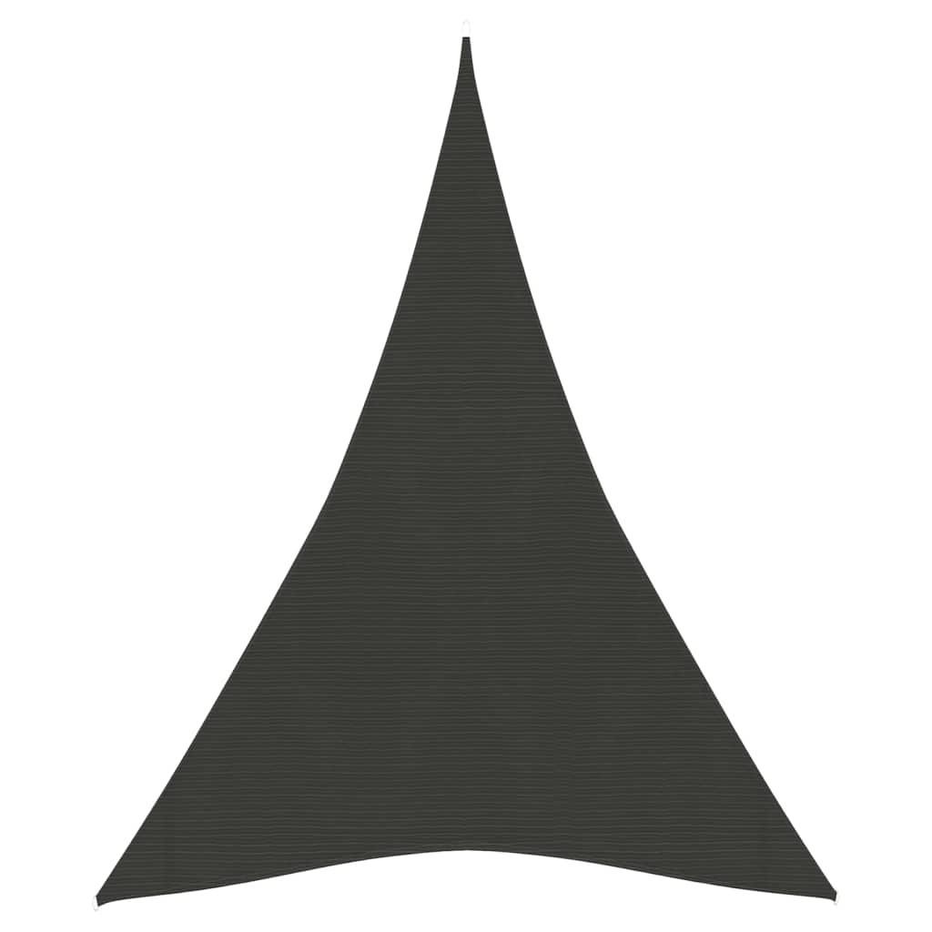 Solsejl 5x7x7 m 160 g/m² HDPE antracitgrå