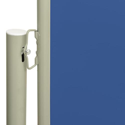 Sammenrullelig sidemarkise til terrassen 180x600 cm blå