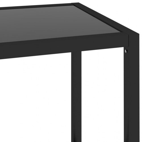 Reol 100x36x168 cm hærdet glas sort og transparent