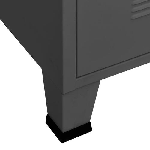 Industriel kommode 78x40x93 cm metal antracitgrå