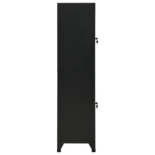 Skab 38x45x180 cm stål sort
