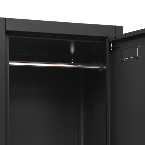 Skab 38x45x180 cm stål antracitgrå