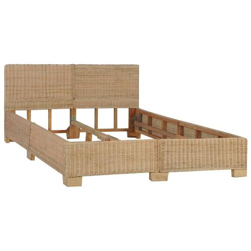 Håndvævet sengestel ægte rattan 140 x 200 cm