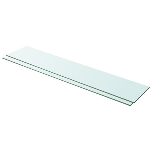 Hylder - 2 stk. glaspanel 100 × 20 cm, klar