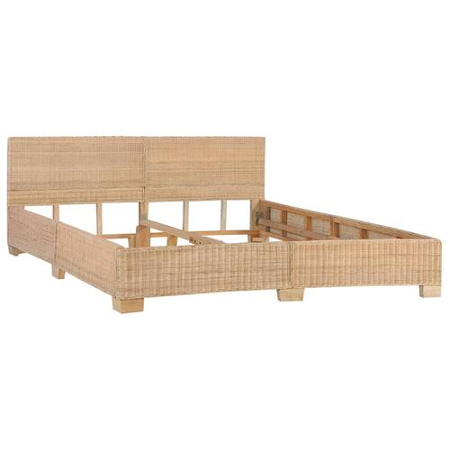 Sengestel ægte rattan håndvævet 180 x 200 cm