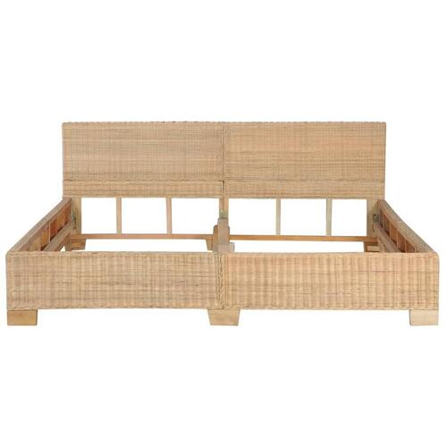 Sengestel ægte rattan håndvævet 180 x 200 cm