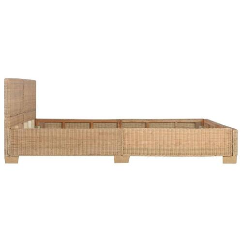 Sengestel ægte rattan håndvævet 180 x 200 cm