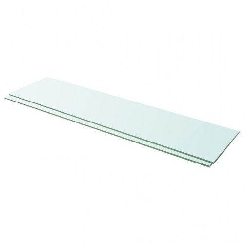 Hylder 2 stk. i hærdet glas - 100 × 25 cm, klar