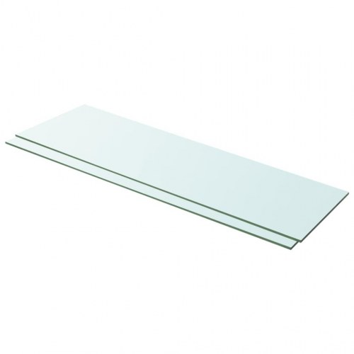 Hylder - 2 stk. glaspanel 100 × 30 cm, klar