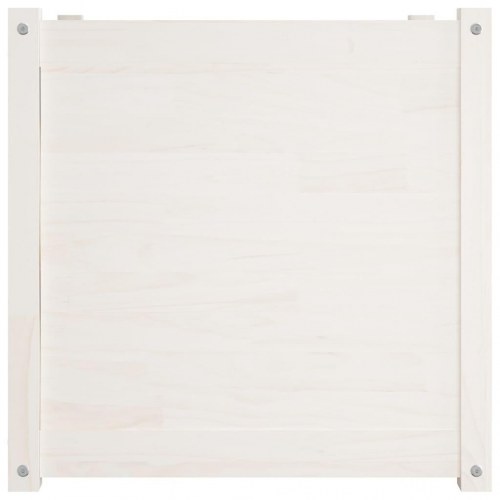 Plantekasser 2 stk. 60x60x60 cm massivt fyrretræ hvid
