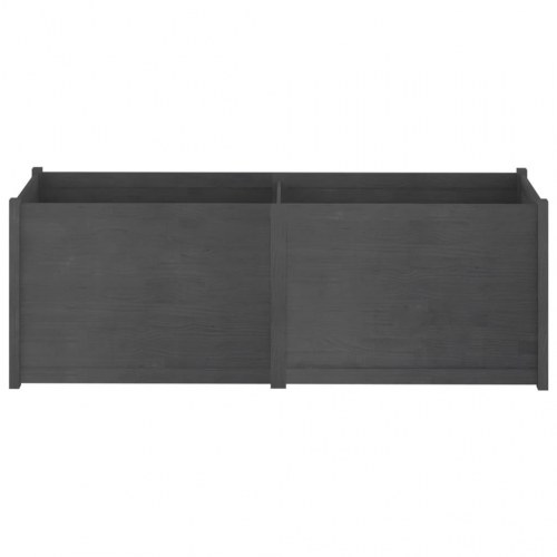 Plantekasse 200x50x70 cm massivt fyrretræ grå