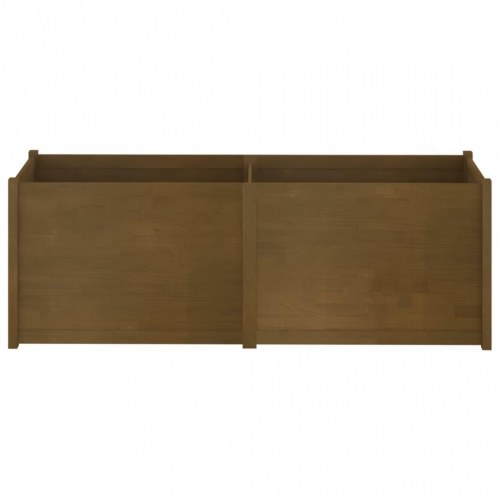 Plantekasse 200x50x70 cm massivt fyrretræ gyldenbrun