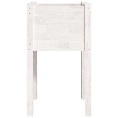 Plantekasse 40x40x70 cm massivt fyrretræ hvid