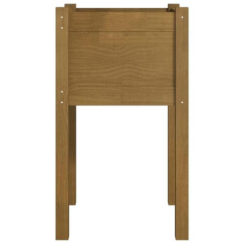 Plantekasser 2 stk. 40x40x70 cm massivt fyrretræ gyldenbrun